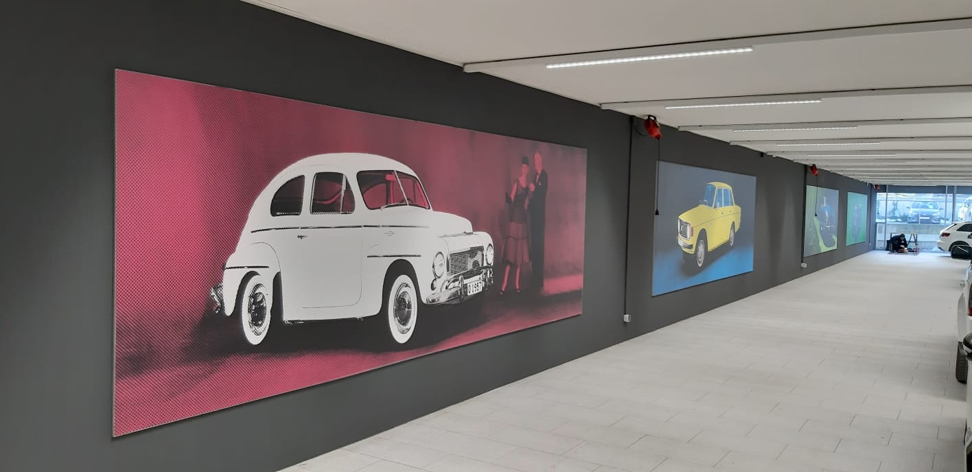 große wandbilder, stoffbespannung, big wallpictures, tensionfabric on the wall